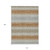 10' X 14' Orange Gray And Beige Striped Washable Indoor Outdoor Area Rug