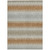 10' X 14' Orange Gray And Beige Striped Washable Indoor Outdoor Area Rug