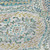 8' Teal Blue Fern Green And Beige Round Floral Washable Indoor Outdoor Area Rug