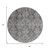 8' Gray And Pewter Round Damask Washable Indoor Outdoor Area Rug