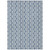 10' X 14' Denim Blue And Ivory Ogee Washable Indoor Outdoor Area Rug