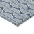 10' X 14' Denim Blue And Ivory Ogee Washable Indoor Outdoor Area Rug