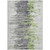 10' X 14' Green And Silver Abstract Washable Indoor Outdoor Area Rug