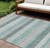 Striped Washable Indoor Outdoor Area Rug