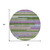 8' Moss Green Olive Green And Purple Round Striped Washable Indoor Outdoor Area Rug