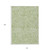 10' X 14' Artichoke Green And Ivory Abstract Washable Indoor Outdoor Area Rug