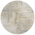 8' Ivory And Beige Round Abstract Washable Indoor Outdoor Area Rug