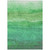 9' X 12' Green And Teal Blue Striped Washable Indoor Outdoor Area Rug