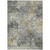9' X 12' Pewter Charcoal And Gold Abstract Washable Indoor Outdoor Area Rug