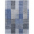8' X 10' Denim Blue And Navy Blue Striped Washable Indoor Outdoor Area Rug