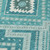 10' X 14' Teal Blue And Ivory Tribal Washable Indoor Outdoor Area Rug