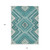 10' X 14' Teal Blue And Ivory Tribal Washable Indoor Outdoor Area Rug
