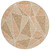 8' Terra Cotta Beige And Salmon Round Geometric Washable Indoor Outdoor Area Rug