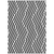 10' X 14' Black and White Geometric Washable Non Skid Indoor Outdoor Area Rug