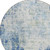 8' Denim Blue And Ivory Round Abstract Washable Indoor Outdoor Area Rug Transitional Style - Denim Blue, Ivory Color