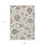 9' X 12' Ivory Brown And Blue Floral Washable Indoor Outdoor Area Rug