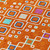 8' X 10' Orange Blue And Purple Geometric Washable Indoor Outdoor Area Rug