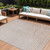 10' X 14' Copper And Silver Abstract Washable Indoor Outdoor Area Rug
