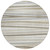 8' Ivory And Gray Round Striped Washable Indoor Outdoor Area Rug - Ivory, Gray