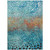 9' X 12' Blue Terra Cotta And Black Abstract Washable Indoor Outdoor Area Rug