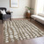 8' X 10' Brown And Ivory Abstract Washable Indoor Outdoor Area Rug