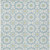 8' X 10' Sky Blue Ivory And Artichoke Green Floral Medallion Washable Indoor Outdoor Area Rug