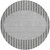 8' Gray And Ivory Round Striped Washable Indoor Outdoor Area Rug Transitional Style - Gray, Ivory Color