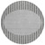 8' Gray And Ivory Round Striped Washable Indoor Outdoor Area Rug Transitional Style - Gray, Ivory Color