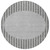 8' Gray And Ivory Round Striped Washable Indoor Outdoor Area Rug Transitional Style - Gray, Ivory Color