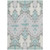 8' X 10' Mint Green Teal Blue And Ivory Ikat Washable Indoor Outdoor Area Rug
