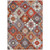 9' X 12' Rust Lavender And Ivory Southwestern Washable Indoor Outdoor Area Rug