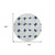 8' Navy Blue Gray And Ivory Round Abstract Washable Indoor Outdoor Area Rug
