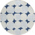 8' Navy Blue Gray And Ivory Round Abstract Washable Indoor Outdoor Area Rug