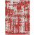 9' X 12' Red And Ivory Abstract Washable Indoor Outdoor Area Rug