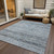 9' X 12' Blue And Gray Trellis Washable Indoor Outdoor Area Rug