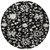 8' Black Ivory And Gray Round Floral Washable Indoor Outdoor Area Rug