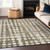 8' X 10' Taupe And Ivory Abstract Washable Indoor Outdoor Area Rug