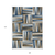 9' X 12' Navy Blue Brown And Beige Geometric Washable Indoor Outdoor Area Rug