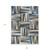 9' X 12' Navy Blue Brown And Beige Geometric Washable Indoor Outdoor Area Rug