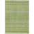 9' X 12' Fern Green And Sage Striped Washable Indoor Outdoor Area Rug