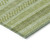 9' X 12' Fern Green And Sage Striped Washable Indoor Outdoor Area Rug