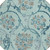 8' Teal Blue Gray And Aqua Round Floral Washable Indoor Outdoor Area Rug