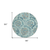 8' Teal Blue Gray And Aqua Round Floral Washable Indoor Outdoor Area Rug