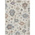 10' X 14' Ivory Brown And Blue Floral Washable Indoor Outdoor Area Rug