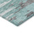 10' X 14' Teal Blue Charcoal And Silver Abstract Washable Indoor Outdoor Area Rug