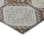 10' X 14' Chocolate And Beige Floral Washable Indoor Outdoor Area Rug