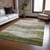 10' X 14' Green And Beige Abstract Washable Indoor Outdoor Area Rug - Green, Beige
