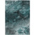 9' X 12' Teal Blue Aqua And Gray Abstract Washable Indoor Outdoor Area Rug - Teal Blue, Aqua, Gray