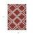 9' X 12' Brick Red And Ivory Geometric Washable Indoor Outdoor Area Rug