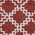 9' X 12' Brick Red And Ivory Geometric Washable Indoor Outdoor Area Rug